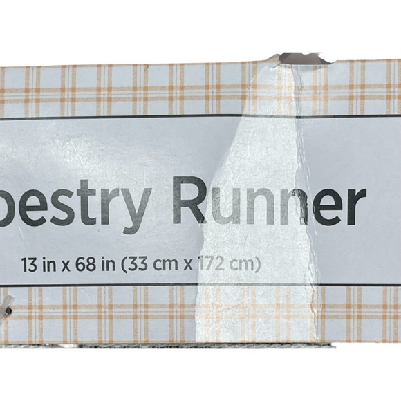 Thanksgiving Tapestry Door Mat Kitchen Rug & Table Runner Set Pumpkins Harvest - Picture 4 of 7